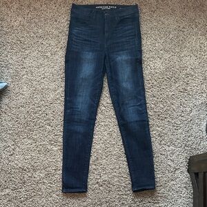 American Eagle Outfitters Dark Wash Super Hi Rise Jeggings
